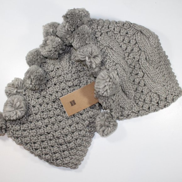 New Women Cable Knit Scarf, Gray - Picture 2 of 6